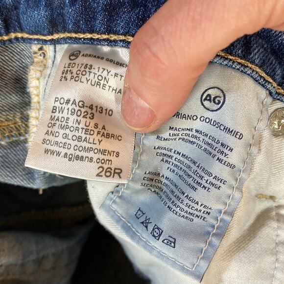 AG Adriana Goldschmied The Isabella High Rise Straight Leg Crop Jeans Size 26 - Picture 9 of 9